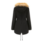 Fur Collar Fleece Cotton-Padded Parkas