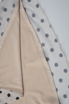 Apricot Round Neck Polka Dot Bodycon Maxi Dress