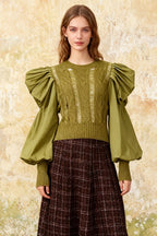 Textured Slim Fit Knit Top