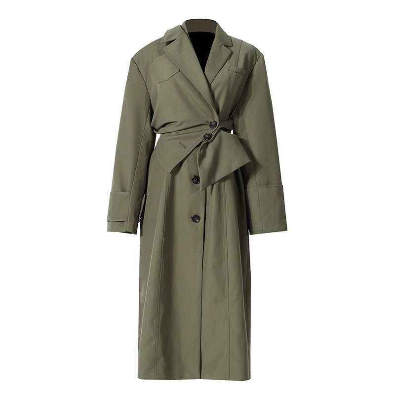 Deconstruction Detachable Wide Shoulder Coat