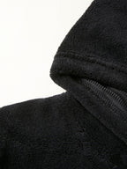 Letter Rhinestone Print Short Hoodie