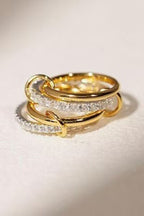 Interlocking Stacked Diamond Rings