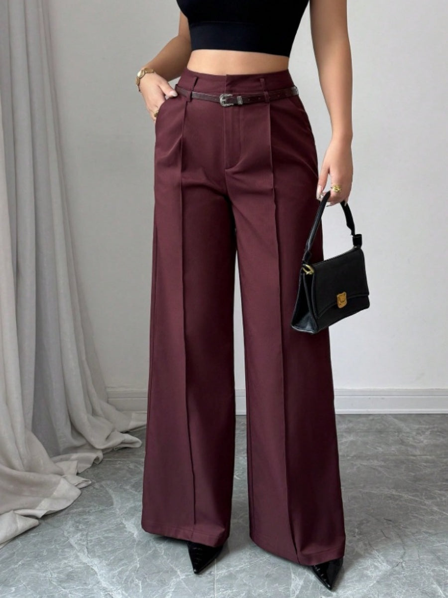 Straight-fit Suit Commuting Pocket Pants