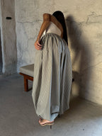 Cotton Blend Lantern Pants Plaid Breathable Leisure Pants