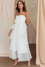 Estefanía Timeless Sunlit Ruffle Cascade Dress Elevated Occasion Wear