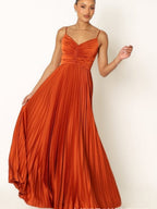 Camisoles Green Formal Dress Crimp Maxi Dresses