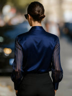 Loose Satin Long-sleeved Shirt