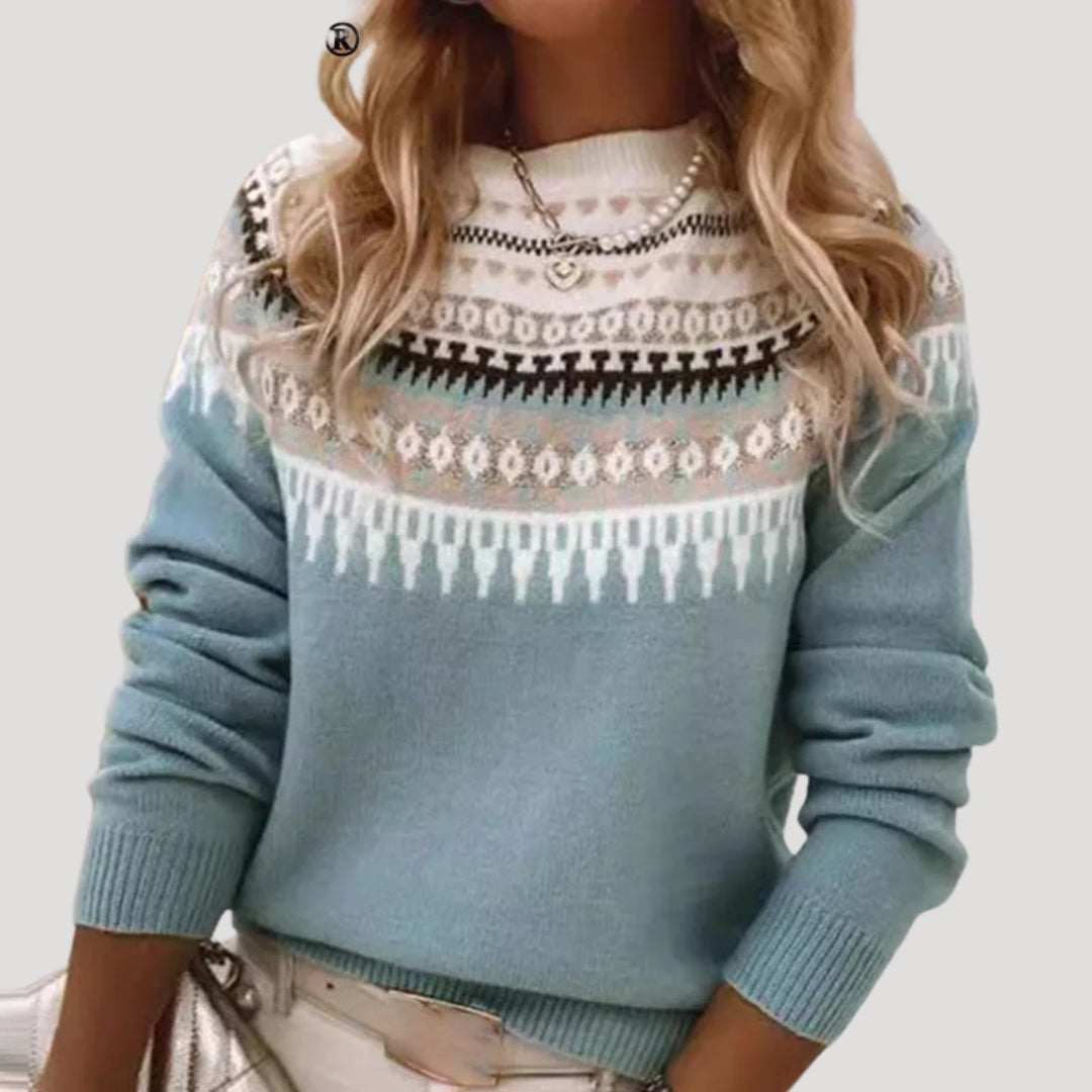 | Women's Knit Sweater, Fair Isle Pattern