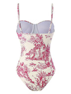 One-piece Swimsuit, Tight-fitting And Slimming, Retro-style Strappy