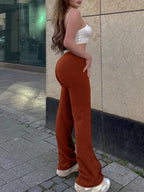 Patchwork Flared Suit Pants