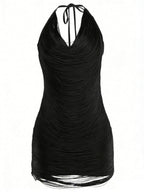 Tassel V-neck Halter Hip-hugging Mini&Short Dresses
