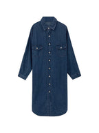 Denim Dual Pocket Shirt Maxi Dress