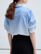 Loose-fitting, Versatile Blended Chiffon Short-sleeved Top