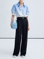 Loose-fitting, Versatile Blended Chiffon Short-sleeved Top