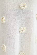 Barbara Off Shoulder Knit Rose Maxi Dress