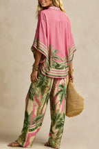 Paloma Resort Wear Palm Tree Printed Matching Set