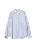 Fresh Stripe Thin Long Sleeve Blouse
