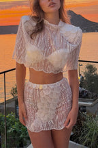 Sun-Kissed Sheer Embellished Two-Piece Set