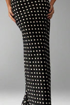 Polka Dot Slim Midi Skirt