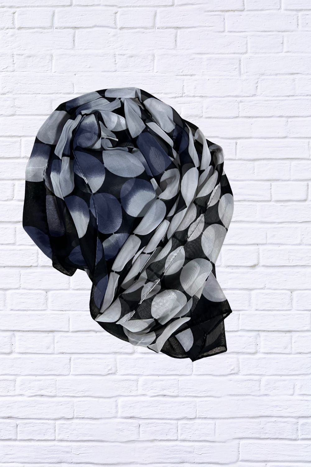 Sheer Polka Dot Scarf _ Lightweight Chiffon Elegance in Vibrant Color Combos
