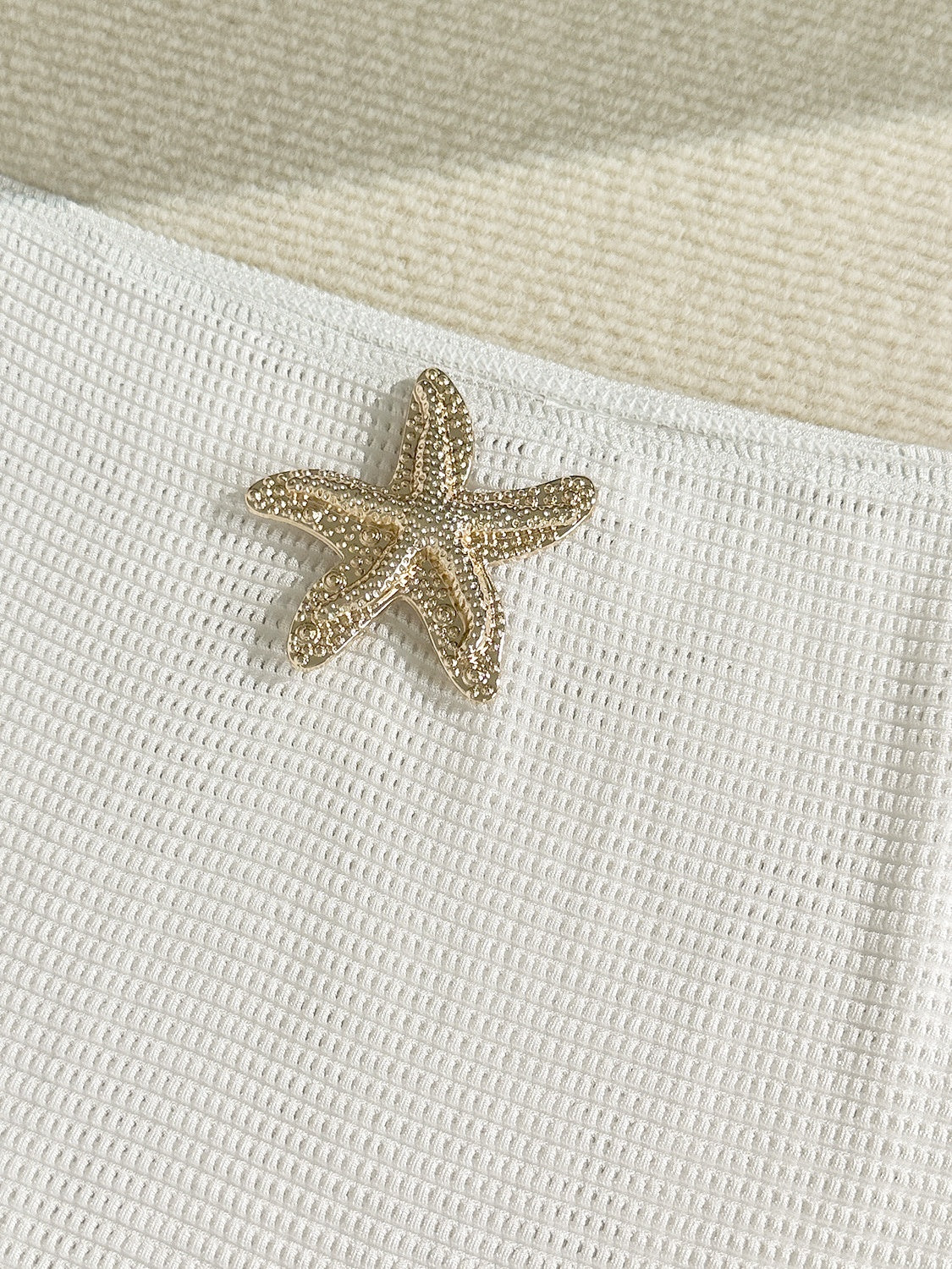 Solid Color Mesh Long Dress Starfish Swimsuit Bikini Three-piece Set