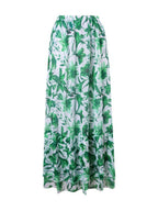 Blue And White Porcelain Print One-piece Slimming And Figure-flattering Long Swimsuit And Sun Protection Dress Two-piece Set
