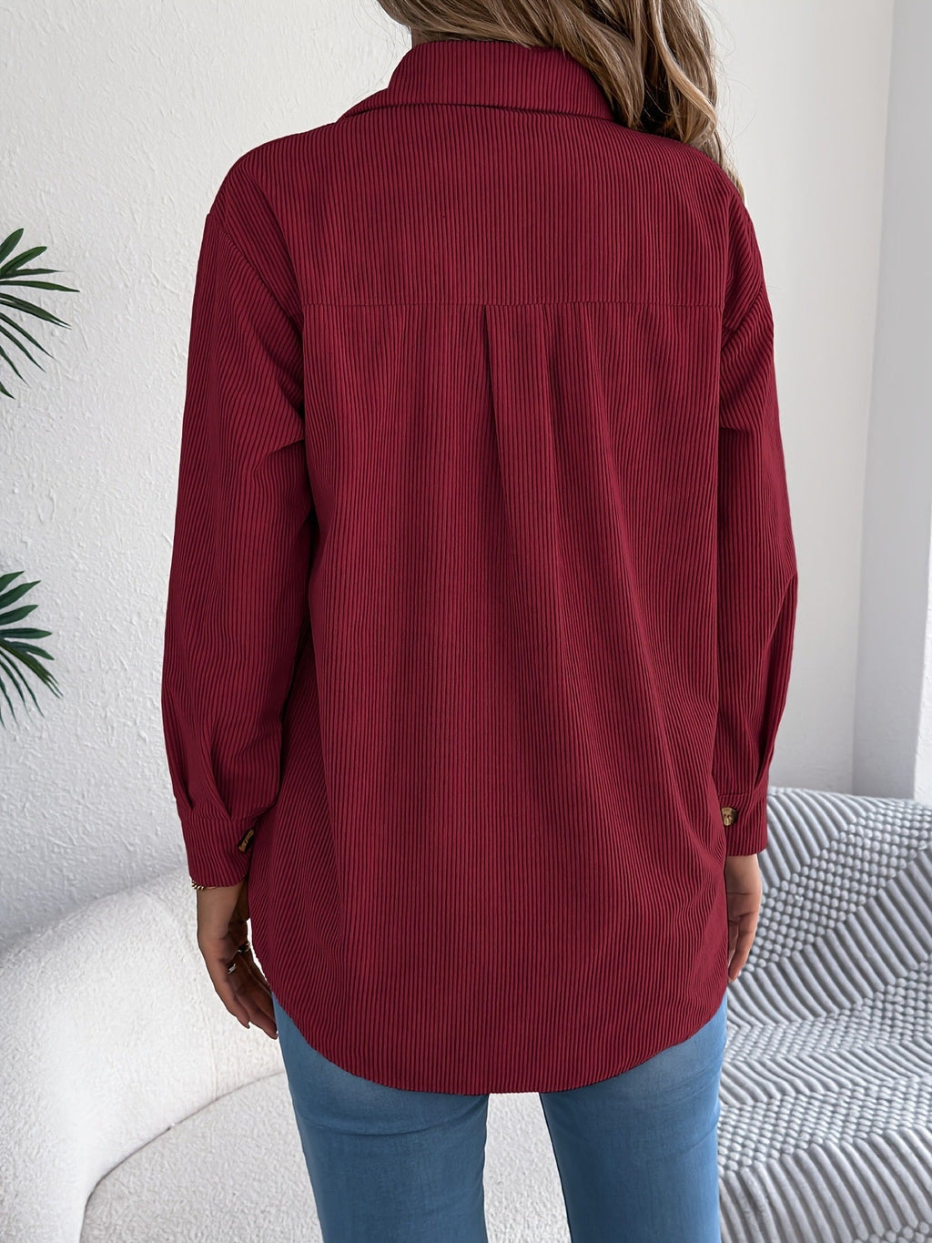 Loose-fitting Solid Color Women's Casual Shirt