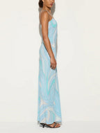 Printed Camisoles Sexy Slit Maxi Dresses