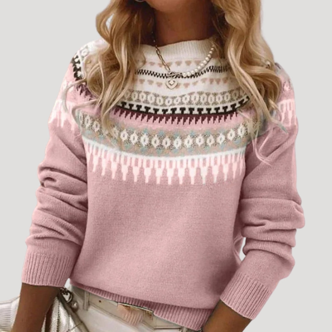 | Women's Knit Sweater, Fair Isle Pattern
