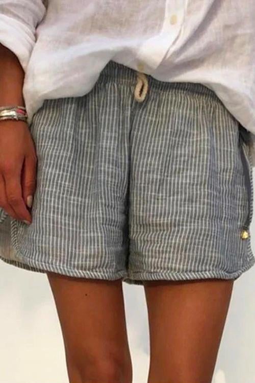 Stripes Wide Leg Shorts