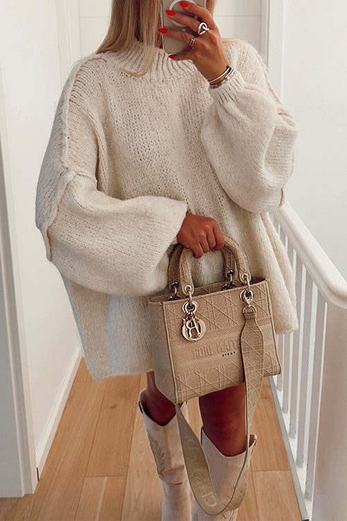 Drop Shoulder Plain Casual Pullover Sweater