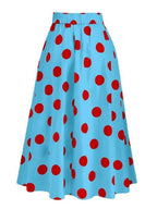 Black And White Color-blocked One-piece Swimsuit With Polka Dot Sun Protection Maxi Dress Two-piece Set