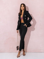 Double-breasted Two-piece Suit