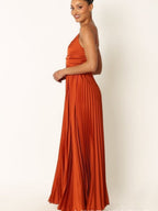Camisoles Green Formal Dress Crimp Maxi Dresses
