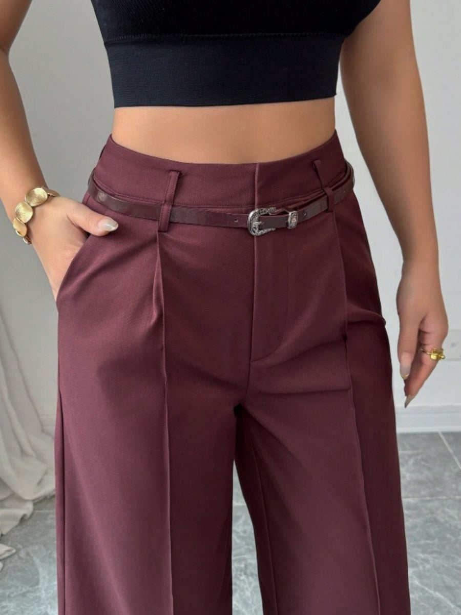 Straight-fit Suit Commuting Pocket Pants