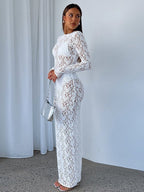 Liber Autumn Women's Lace Lace Maxi Dresses