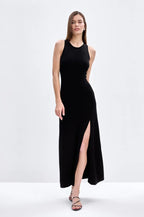 Elegant Knit Sleeveless Sweater Dress