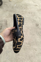 Leopard Print Low-cut Loafers