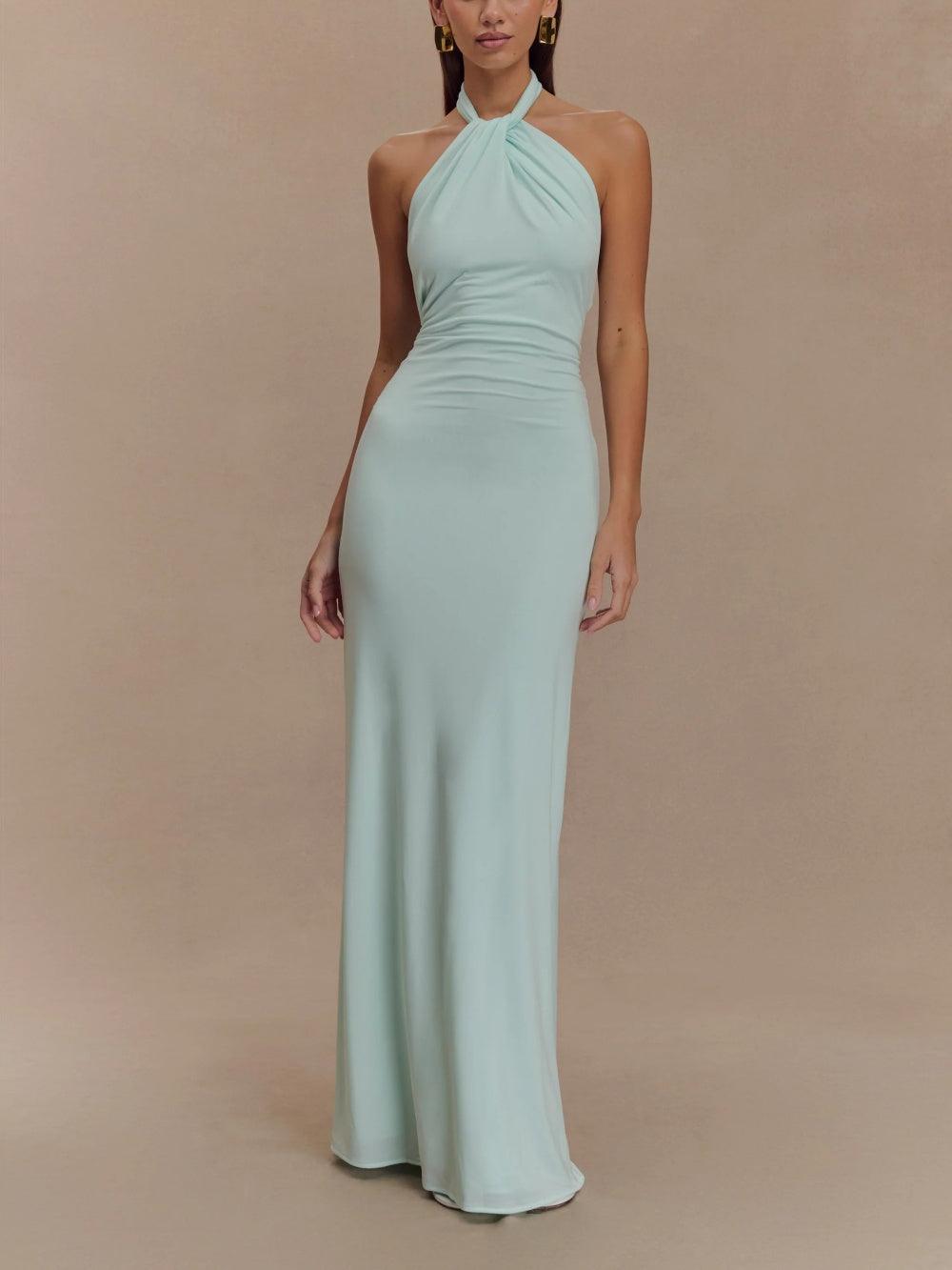| Slinky Halter Maxi Dress
