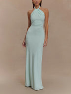 | Slinky Halter Maxi Dress