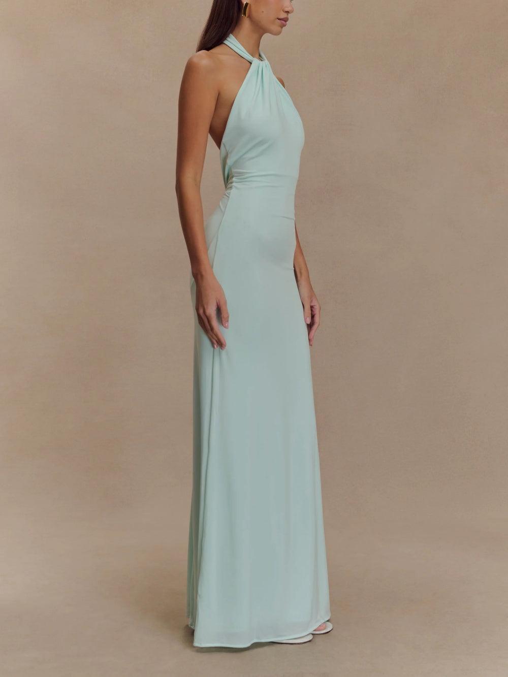 | Slinky Halter Maxi Dress