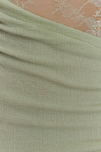 Nunna Green Lace Knit Mini Dress
