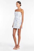 Slim Fit Tube Top Strap Floral Mini Dress