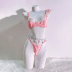 Butterfly applique bowknot short pant set  | Festival Outfits Women