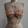 Beaded halter metal chain cami top  | Festival Outfits Women