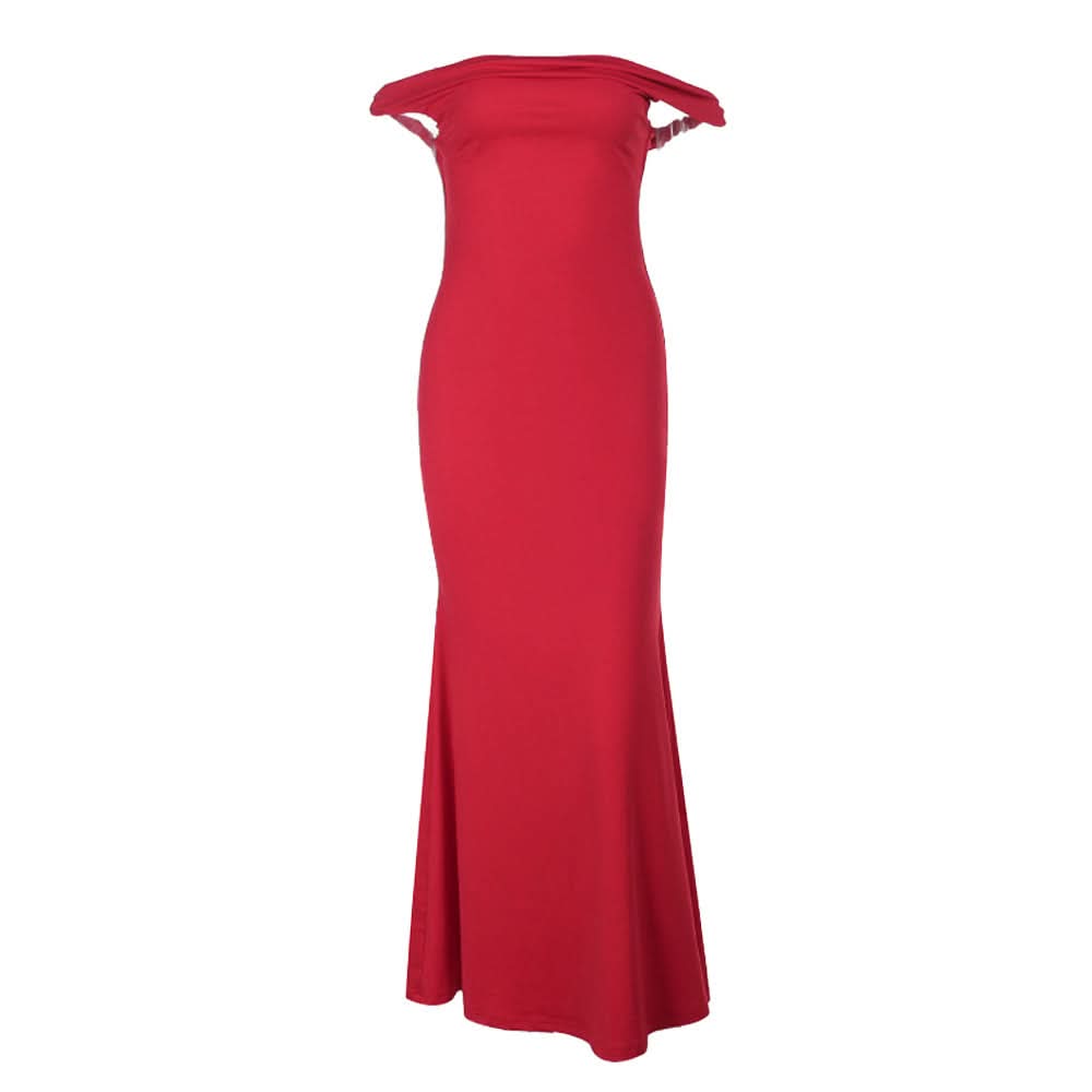 Off shoulder ruched solid tube maxi dress  | Festival Outfits Women