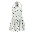 Halter polka dot backless mini dress  | Festival Outfits Women