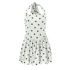 Halter polka dot backless mini dress  | Festival Outfits Women