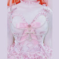 Bowknot beaded polka dot ruffle cami top  | Festival Outfits Women