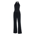 Halter backless solid button pant set  | Festival Outfits Women